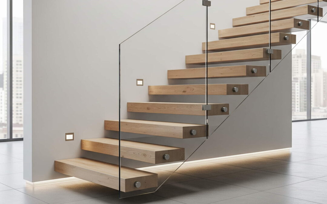 Escaleras voladas en casas pequeñas: cómo ganar espacio sin renunciar a la segurida